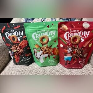 Lot of 3 Bags - Fromm Crunchy O’s Dog Treats- Pot Roast, Bacon & Pumpkin Flavors